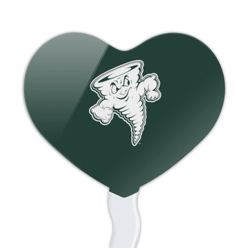 GRAPHICS & MORE Cupcake Picks Set of 6 Acrylic Heart Toppers Lake Erie College Model CUPT.HRT.ACR.6PK.CLCERI500B