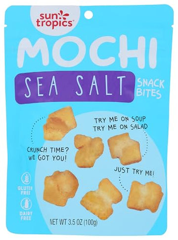 SUN TROPICS Sea Salt Mochi Snack Bites, 3.5 Ounce