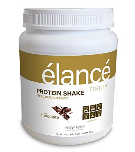 Bodywise Elance Frappe Chocolate Meal Replacement Shake, 18 oz, 1.12 lb, Pack of 1