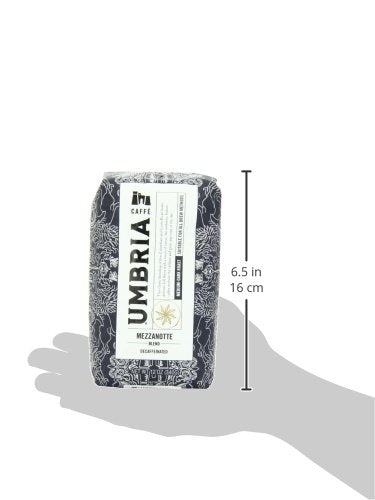 Caffe Umbria Fresh Seattle Whole Bean Roasted Coffee, Mezzanotte Decaf Blend, 12 Oz. Bag