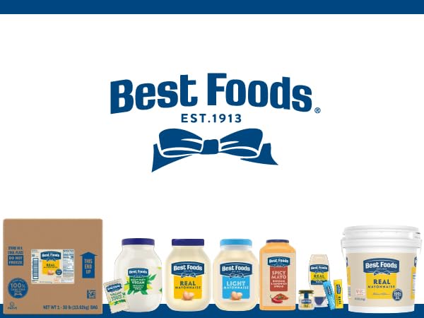 Best Foods Real Mayonnaise Mini Jars, Gluten Free, 1.2 oz, Pack of 72