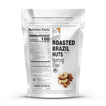It'S Just - Brazil Nuts, Product Of Peru, Roasted & Salted, Packaged In Usa (15 Ounce (Pack Of 1), Roasted/Sea Salted)