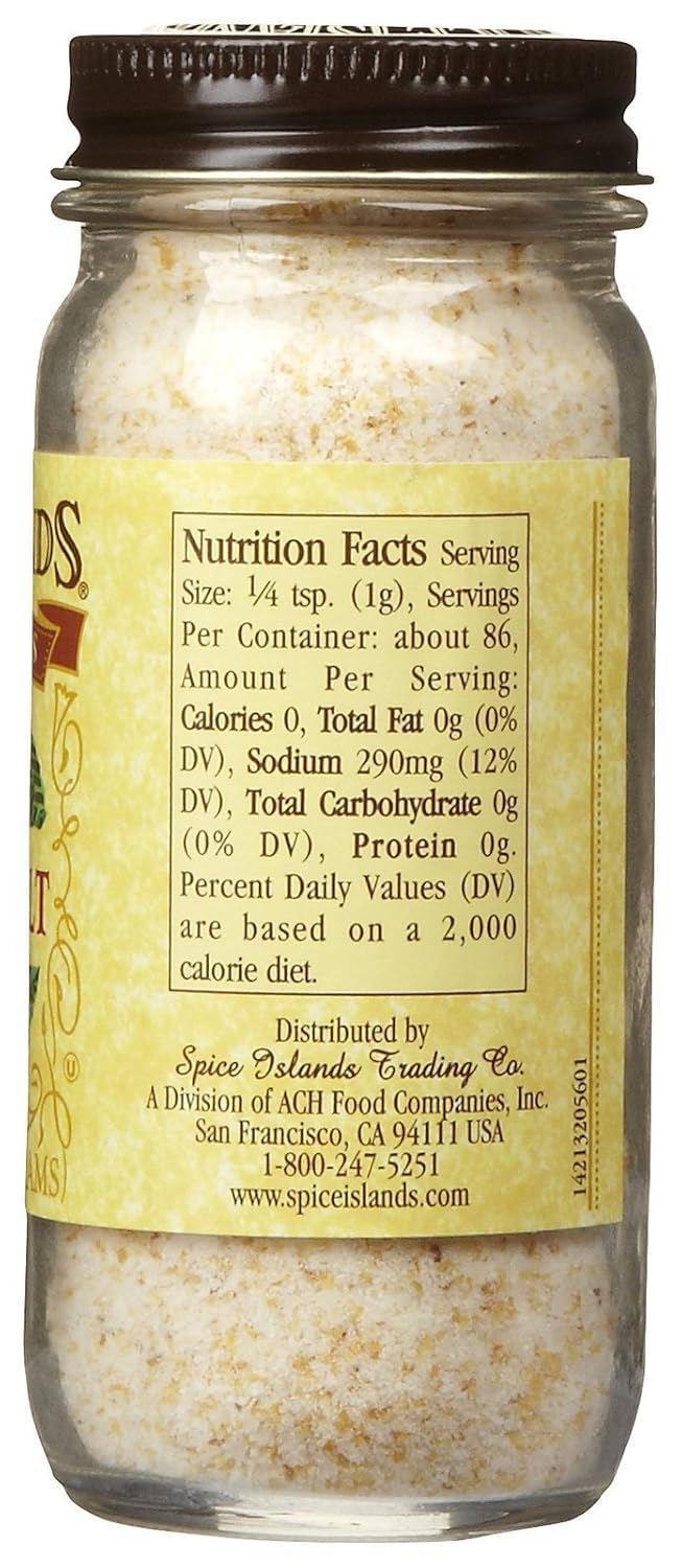 Spice Islands Garlic Salt, 3 Ounce (Pack of 3) - Flavorful Seasoning for Cooking and Baking