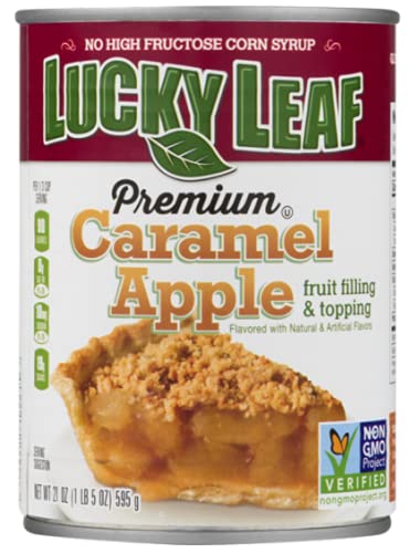 Lucky Leaf Pie Filling & Topping 21Oz Can (Pack Of 4) (Premium Caramel Apple)