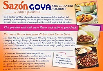 Goya Sazon Culantro/Achiote Jumbo 6.3 Oz(Pack Of 4)