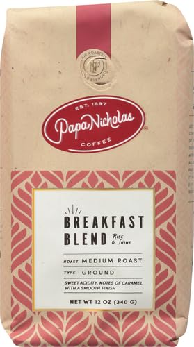 Papanicholas Coffee Ground Coffee, Breakfast Blend, 12 Ounce