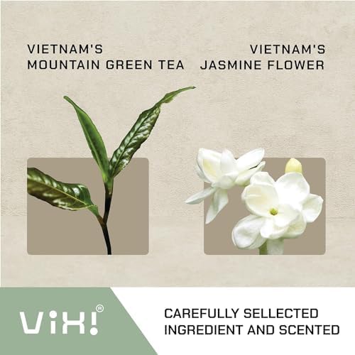 Vixi Jasmine Green Tea Loose Leaves, 16 Oz, Jazmine Flavored, Unsweetened, Caffeinated, 100% Natural From Ancient Leaf Tea Tree,