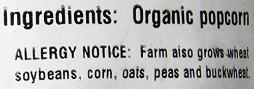 Organic White Popcorn, Heirloom Variety, Penn. Dutch Butter Flavored, Non-Gmo, Farmer Direct, 1 1/2 Lbs.