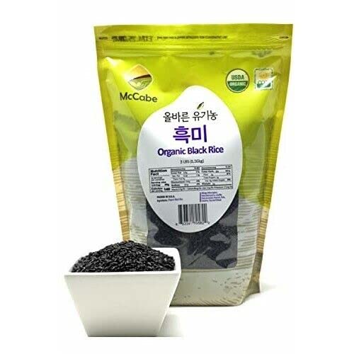 Mccabe Organic Black Rice - Gluten Free Black Rice - Rich In Fiber & Minerals | Usda And Ccof Certified | Packed In Usa | 3 Lbs
