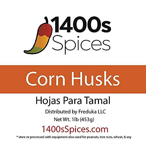 1Lb Corn Husks For Mexican Tamales (Large And Small Tamale Wrappers), Hojas De Maiz Para Tamal By 1400S Spices