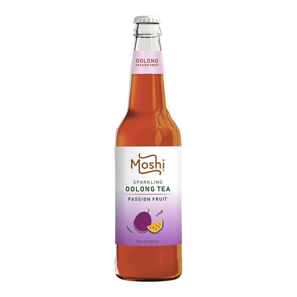 Moshi Sparkling Drinks Passion Fruit Oolong Tea - 12 Bottles
