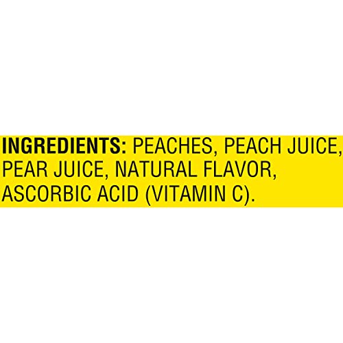 Del Monte Canned Peaches in 100% Juice, 15 oz Cans, Pack of 4, Yellow