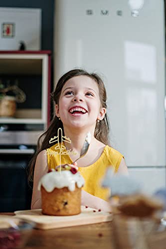 AHAORAY Air Cake Topper - Gold Glitter Eco-Friendly Cardboard Decoration for Birthday Parties and Photo Booths