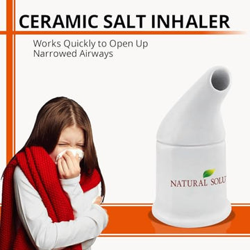 WBM LLC Natural Himalayan Pink Salt With Ceramic Salt Inhaler 1.7 Lb