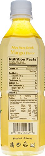 Hapi Aloe Vera Drink, Mango, 16.9 Ounce (Pack of 20)