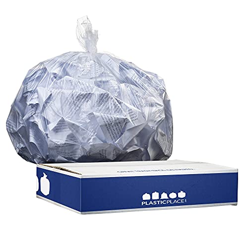 'Plasticplace 4 Gallon Trash Bags 6 Microns Clear Garbage Can High Density Liners 17'''' X 18'''' (2000 Count)'' (W