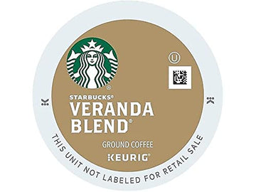 Starbucks K-Cup Coffee Pods, Starbucks Blonde Roast Coffee, Veranda Blend For Keurig Malt-Inspired, 100% Arabica, 1 Box (24 Pods)