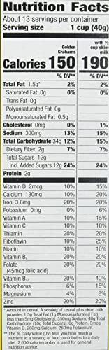 Golden Grahams Breakfast Cereal, Graham Er Taste, Whole Grain, 18.9 Oz (Pack Of 10)