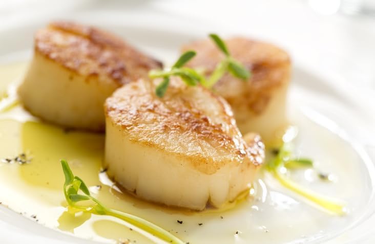 New York Steak & Seafood Jumbo Scallops - Frozen Sea Scallops - Wild Caught Fresh Dry Scallops Without Water Added (4 Lbs. Scall