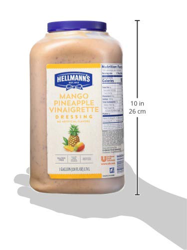 Hellmann'S Mango Pineapple Vinaigrette Salad Dressing Jug Gluten Free, No Artificial Flavors, Colors From Natural Sources, 1 Gal