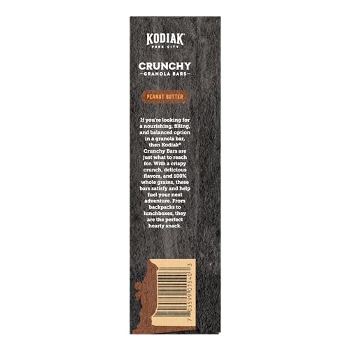 Kodiak Cakes Protein Crunchy Granola Bars, Peanut Butter, Pack of 12 Boxes