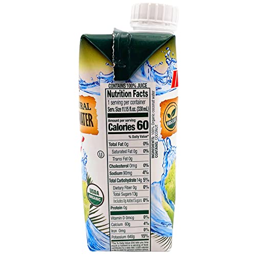 Iberia 100% Pure Organic Coconut Water, 11.1 fl. oz. (Pack of 24)