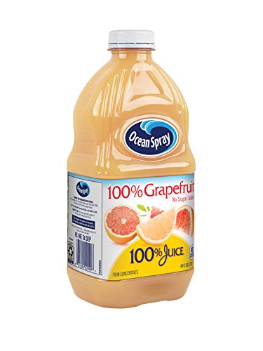 Ocean Spray 100% Grapefruit Juice, 60 Fl Oz (Pack of 8) - Refreshing Citrus Flavor, Perfect for Breakfast or Cocktails