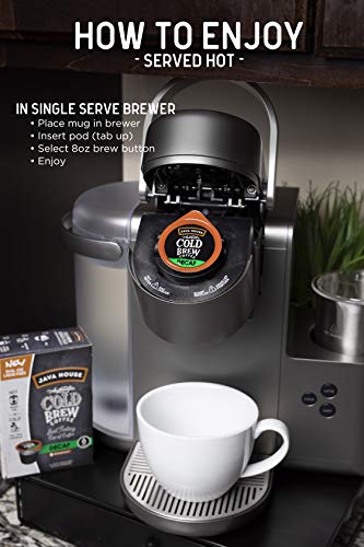 Java House Cold Brew Coffee Concentrate Single Serve Liquid Pods, (6 Count Of 1.35 Fl Oz Pods) 8.1 Fl Oz, Pack Of 6,Total 36 Cou