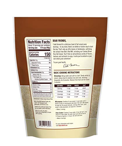 Bob'S Red Mill Creamy Rice Farina Hot Cereal, Brown, 26 Ounce