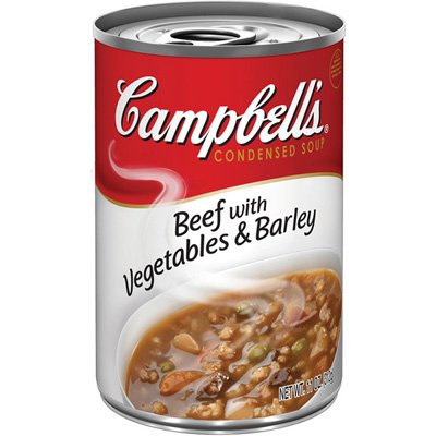Campbells, Condensed Beef with Vegetables & Barley Soup, 11oz Can (Pack of 6)