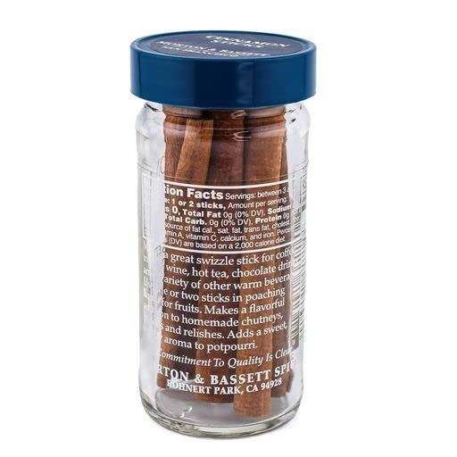 Morton & Bassett Cinnamon Sticks, 1.1-Ounce Jar, Pack of 1