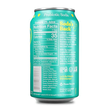 Poppi Sparkling Prebiotic Soda Beverage with Apple Cider Vinegar Seltzer Water and Fruit Juice Amayas Island Colada Limited Edition Flavor 12 oz Pack of 12 Packaging May Vary