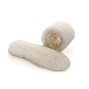 Happystep Genuine Sheepskin Lambswool Cushioning Shearling Winter Insoles With Honeycomb Sporting Sole (Women 6)