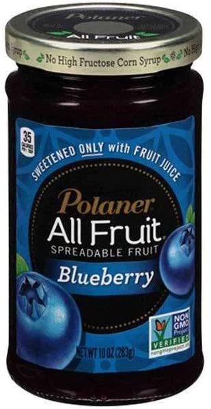 Polaner All Fruit Spreadable Fruit, Strawberry, Raspberry, And Blueberry, 10 Ounce (Pack Of 3) - With Make Your Day Spreader Or Two Sporks