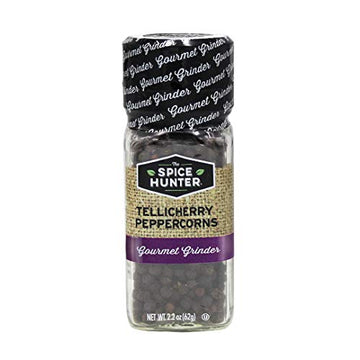 The Spice Hunter Tellicherry Peppercorns Grinder, 2.2-Ounce Jar