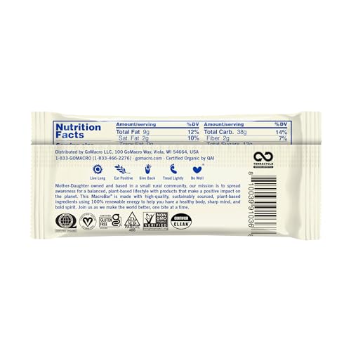 Gomacro Organic Lemon & Lemon Macrobar, 2.3 Oz