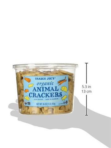 Trader Joe's Organic Animal Crackers - 16 Oz. Pack, Perfect Snack for Kids and Adults