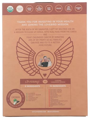 Lovebird Organic Grain Free Cinnamon Os Cereal, 7 OZ