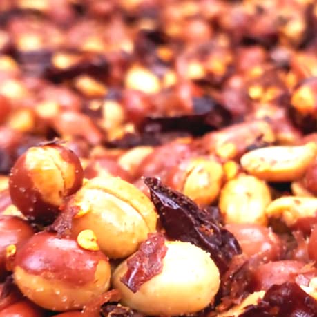 Roasted and Salted Red Skin Spanish Peanuts, Cacahuate Snacks (Salted Peanut with Chili, 2 Pound)