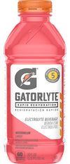 Extreme Energy Gatorlyte Electrolyte Beverage, Watermelon Flavor, 20 Fl Oz Bottles, Pack of 12