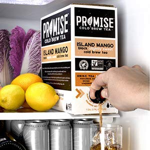 Promise Beverages Slightly Sweet Island Mango Cold Brew Tea On Tap (1 Gallon / 128 Fluid Ounces) Rainforest Alliance Certified B