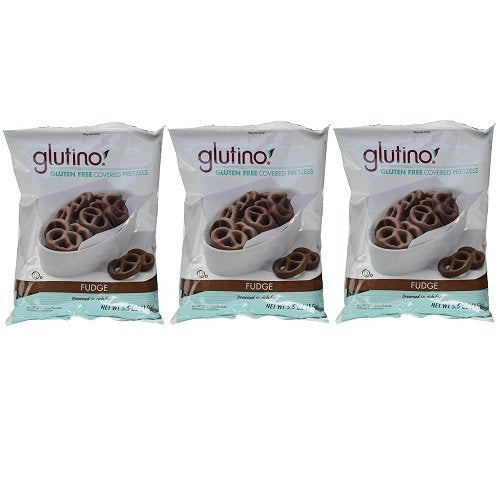 Glutino Fudge Covered Pretzels - Gluten Free, 5.5-Ounce Bag (Pack Of 3)