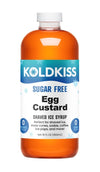 KoldKiss Sugar Free Egg Custard Shaved Ice, Hawaiian Shaved Ice & Snow Cone Syrup - 16 Fl Oz Pints | Perfect for Parties, Milksh