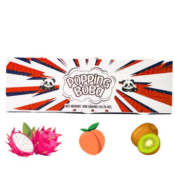 Popping Boba 3-Party flavors kit Dragon Fruit, Peach, Kiwi | Bursting Boba, Popping Pearls | 1 pack 390 Grams Panda Products (Dr