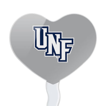 GRAPHICS & MORE Heart Cupcake Picks Set of 6, Acrylic, One Size, University of North Florida, Model CUPCAKE.HEART.CLCUNF.Z007556