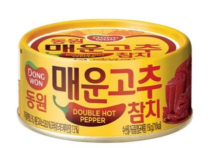 Dongwon Korean Tuna Can With Double Hot Pepper Sauce (Sweet And Spicy) 100G(3.5Oz) X 5Can