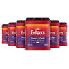 Folgers French Roast Medium Dark Roast Ground Coffee, 9.6 Ounces (Pack Of 6)