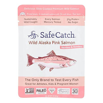 Safe Catch - Premium Skinless & Boneless Wild Alaska Pink Salmon Pouch - 3 Oz.