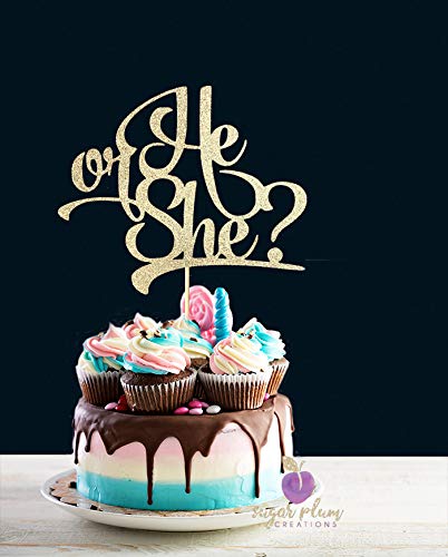 He Or She Cake Topper