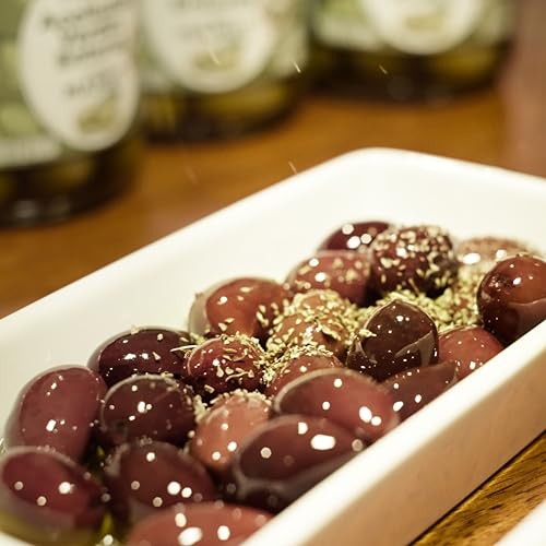 Whole Premium Kalamata Olives From Greece  Jumbo Size  Preserved In Premium Koroneiki Olive Oil  14.4 Oz